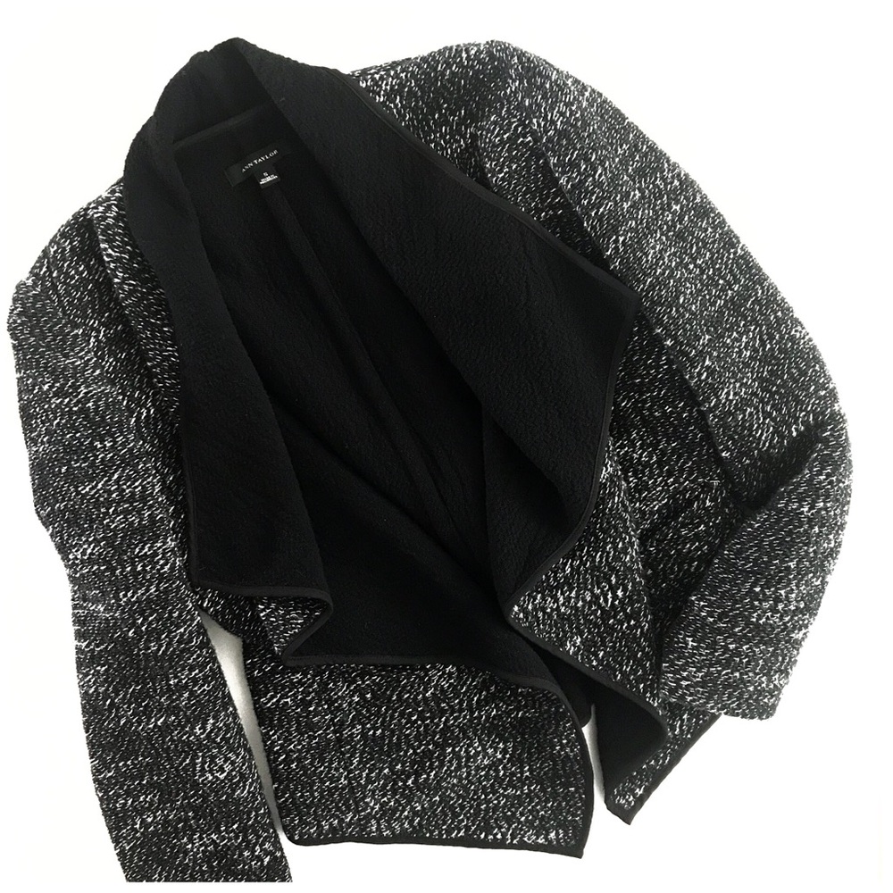 Ann Taylor Black & White Relaxed Blazer